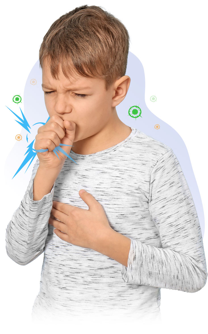 Young Boy Coughing - Asthma